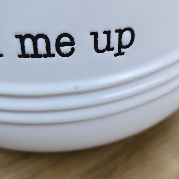 🔹️Mud Pie White Ceramic "Bean Me Up" Bean Pot w/Lid - Picture 11 of 11